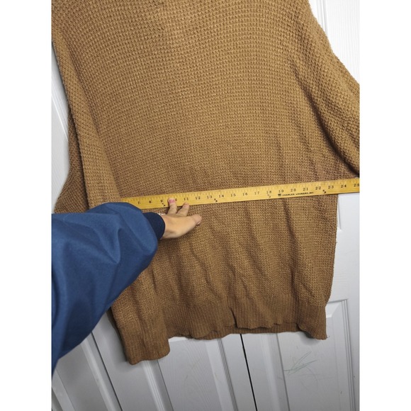 Aerie Cozy Up Waffle Quarter Zip Sweater Oversized Mock neck Top Woman's Size M - Picture 7 of 13